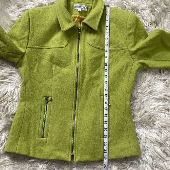 Vintage Jordan & Cole Wool Blend Yellowish/Green Colored Coat (Size: Med) - Picture 7 of 13